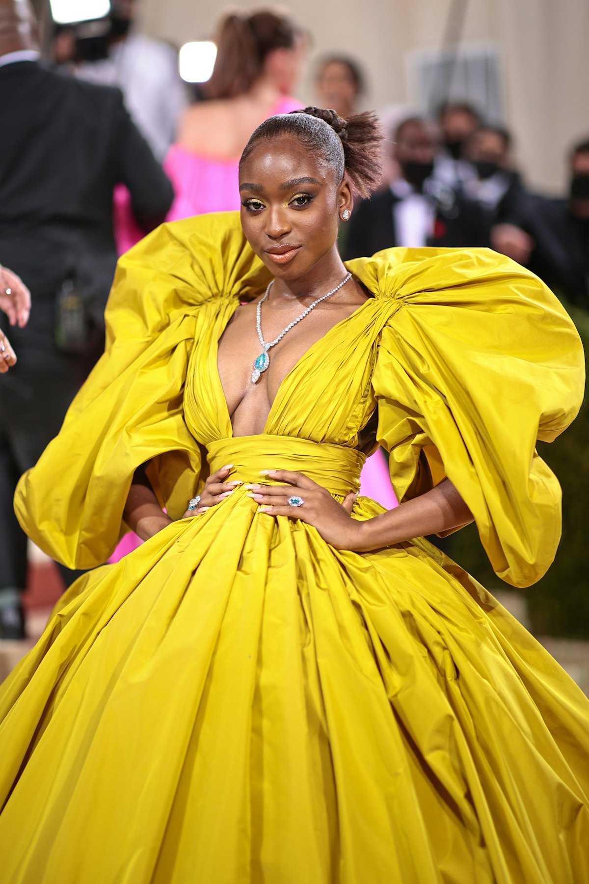 NEW YORK, NEW YORK - SEPTEMBER 13: Normani attends The 2021 Met Gala Celebrating In America: A Lexic...