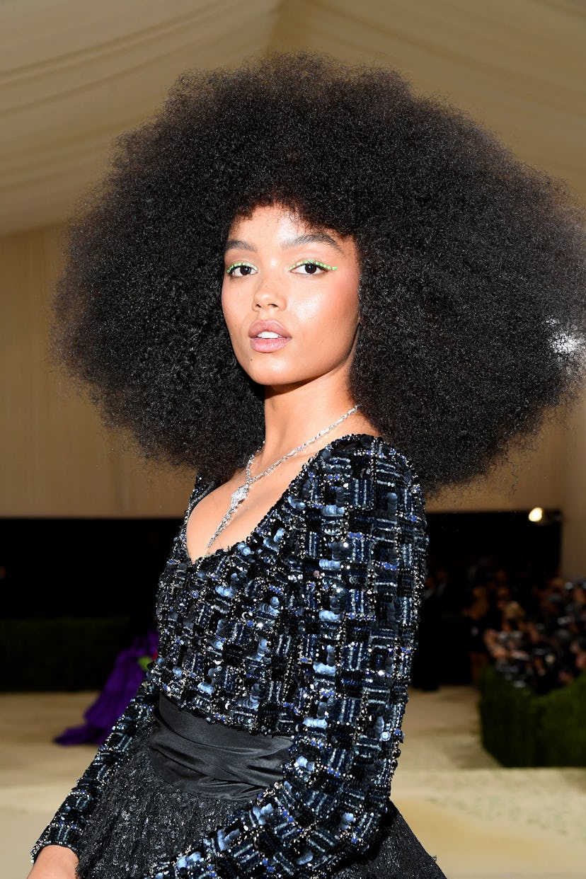 NEW YORK, NEW YORK - SEPTEMBER 13: Whitney Peak attends The 2021 Met Gala Celebrating In America: A ...