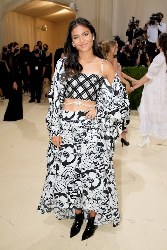 NEW YORK, NEW YORK - SEPTEMBER 13: Emma Raducanu attends The 2021 Met Gala Celebrating In America: A...