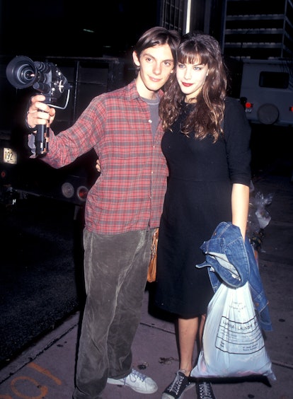 NEW YORK CITY - OCTOBER 6:   Actor Lukas Haas and actress Liv Tyler on the set of the movie "Everyon...