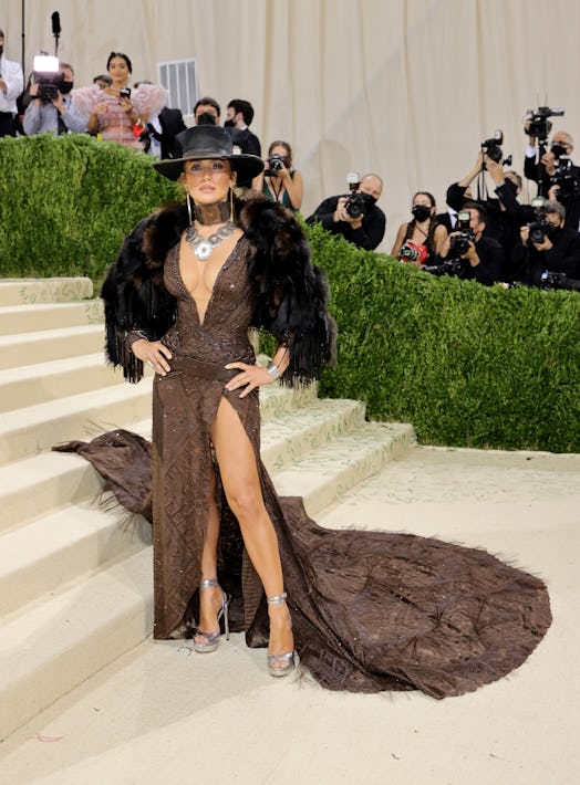 Jennifer Lopez attended The 2021 Met Gala in a western-themed Ralph Lauren gown.