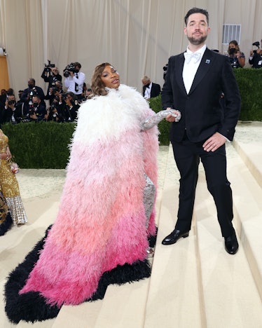 NEW YORK, NEW YORK - SEPTEMBER 13: Serena Williams and Alexis Ohanian attend the 2021 Met Gala benef...