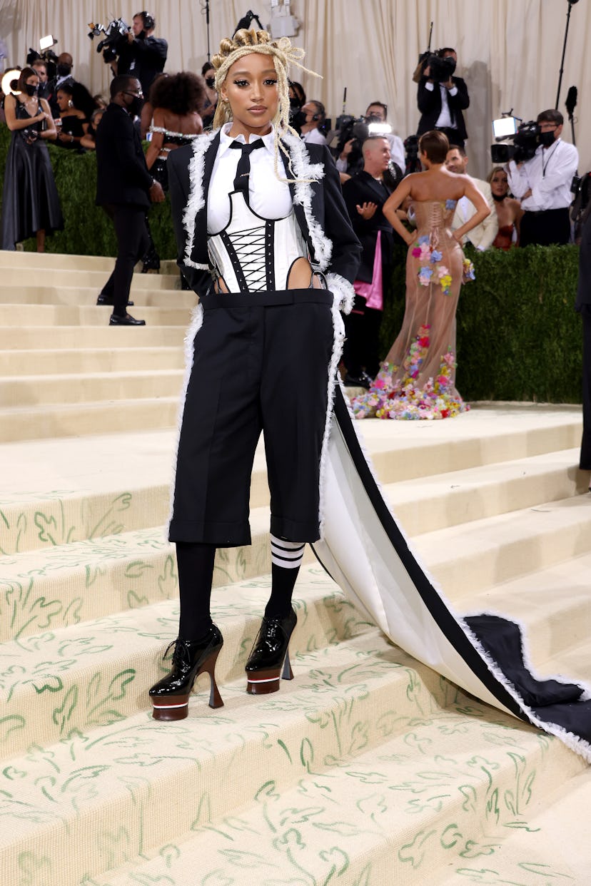 NEW YORK, NEW YORK - SEPTEMBER 13: Amandla Stenberg attends The 2021 Met Gala Celebrating In America...