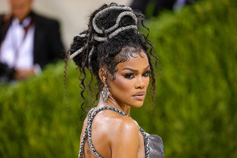 NEW YORK, NEW YORK - SEPTEMBER 13: Teyana Taylor attends The 2021 Met Gala Celebrating In America: A...