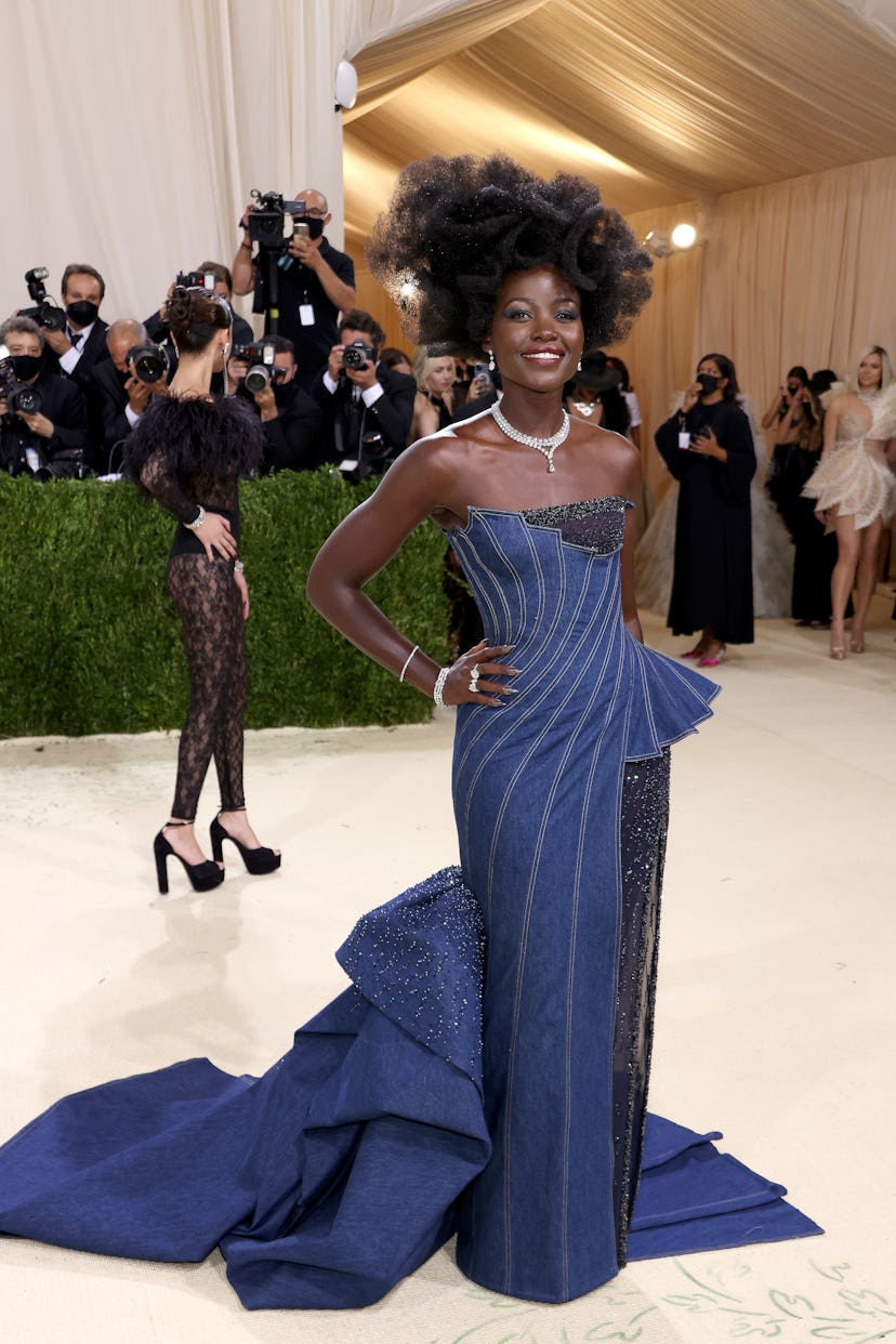 NEW YORK, NEW YORK - SEPTEMBER 13: Lupita Nyong’o attends The 2021 Met Gala Celebrating In America: …