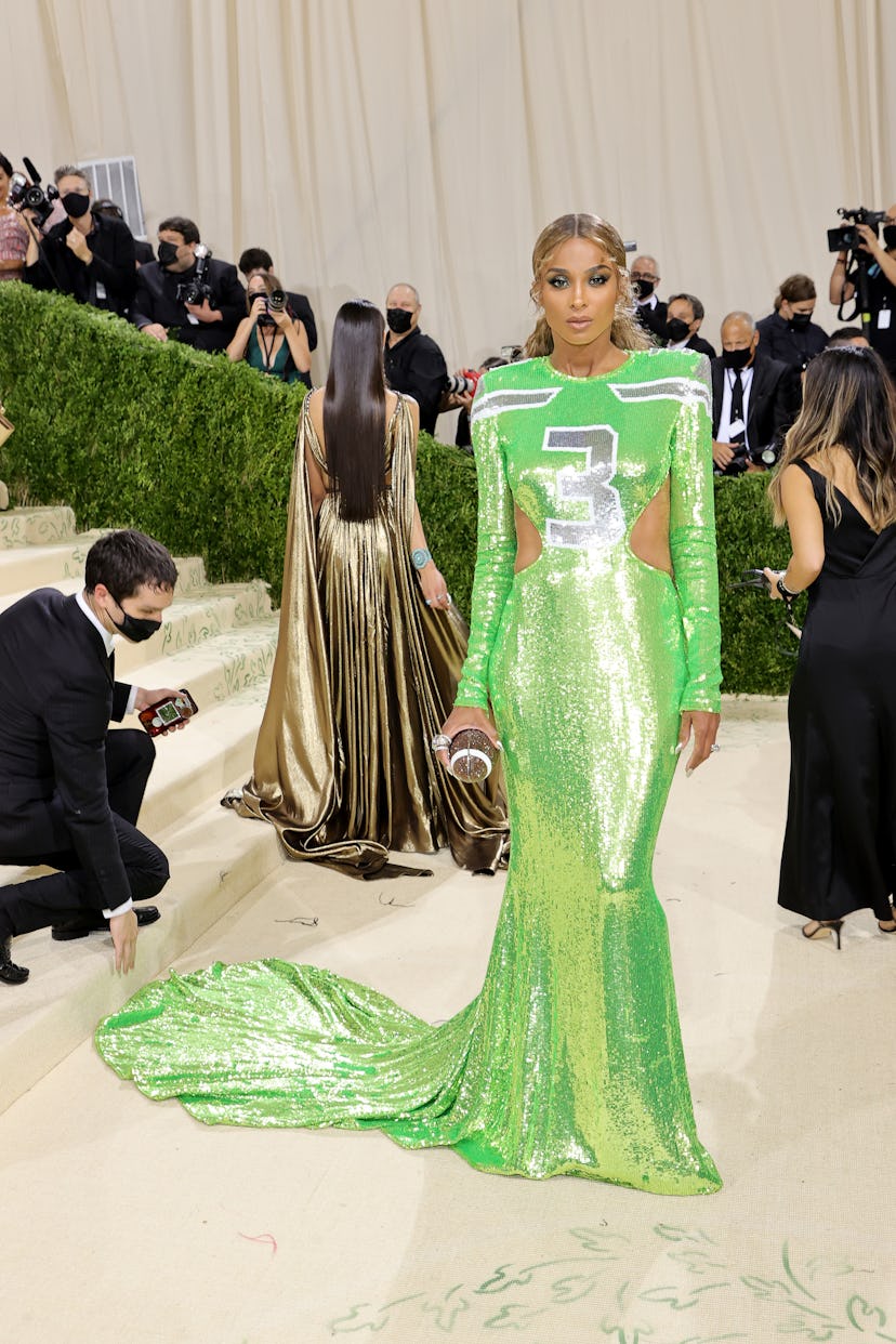 NEW YORK, NEW YORK - SEPTEMBER 13: Ciara attends The 2021 Met Gala Celebrating In America: A Lexicon...