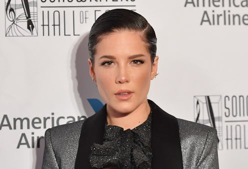 US singer-songwriter Halsey attends the 2019 Songwriters Hall Of Fame Gala at The New York Marriott ...