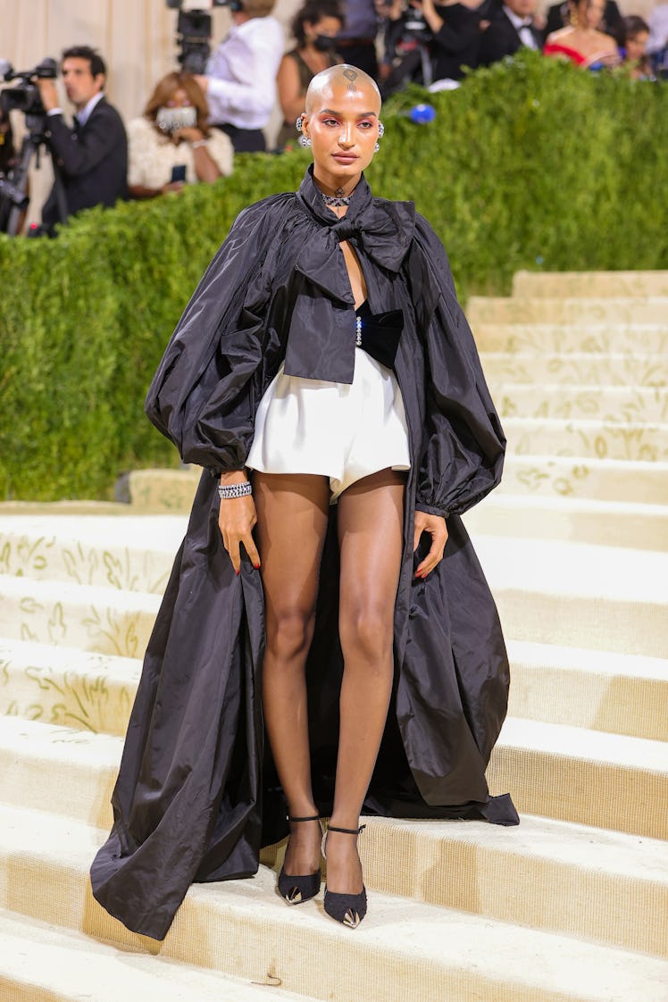 NEW YORK, NEW YORK - SEPTEMBER 13: Indya Moore attends The 2021 Met Gala Celebrating In America: A L...