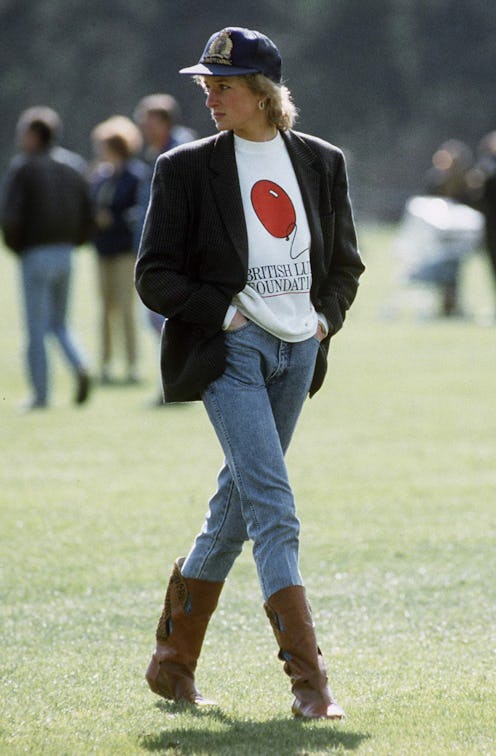 Diana, Princess Of Wales at the Guards Polo Club in May 1988.