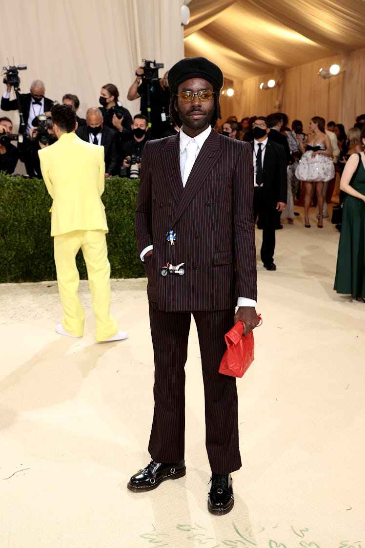 NEW YORK, NEW YORK - SEPTEMBER 13: Dev Hynes attends The 2021 Met Gala Celebrating In America: A Lex...