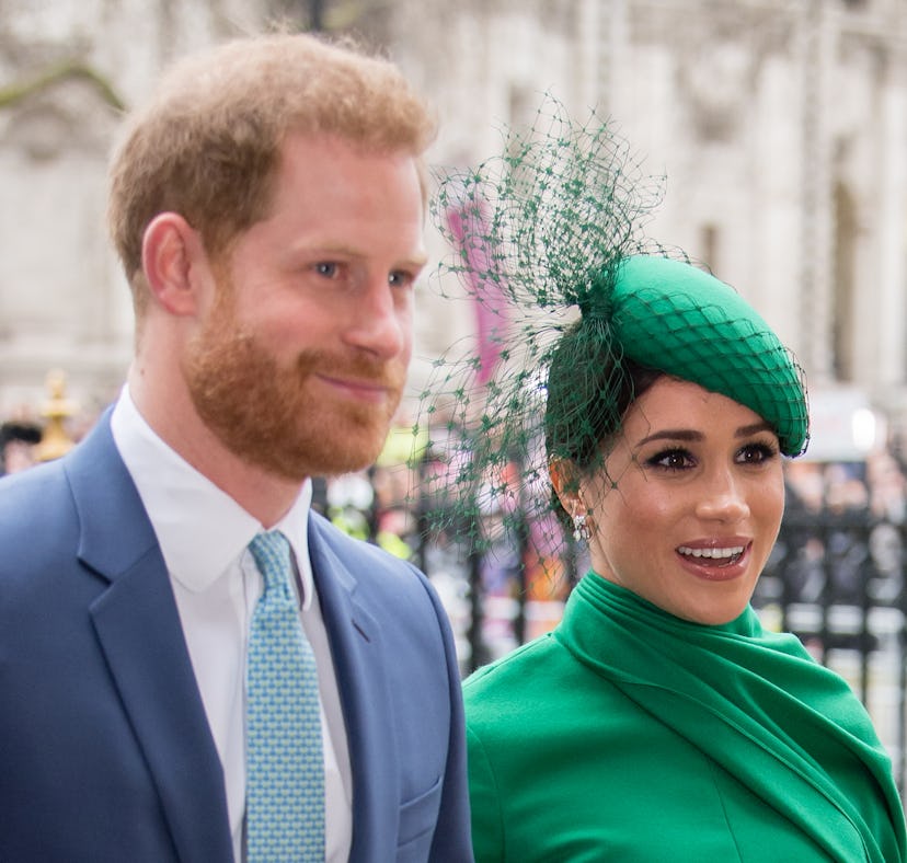 LONDON, ENGLAND - MARCH 09: Prince Harry, Duke of Sussex and Meghan, Duchess of Sussex attend the C...