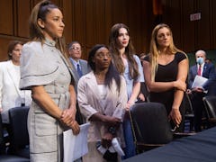 WASHINGTON, DC - SEPTEMBER 15: U.S. Olympic gymnasts Aly Raisman, Simone Biles, McKayla Maroney and ...