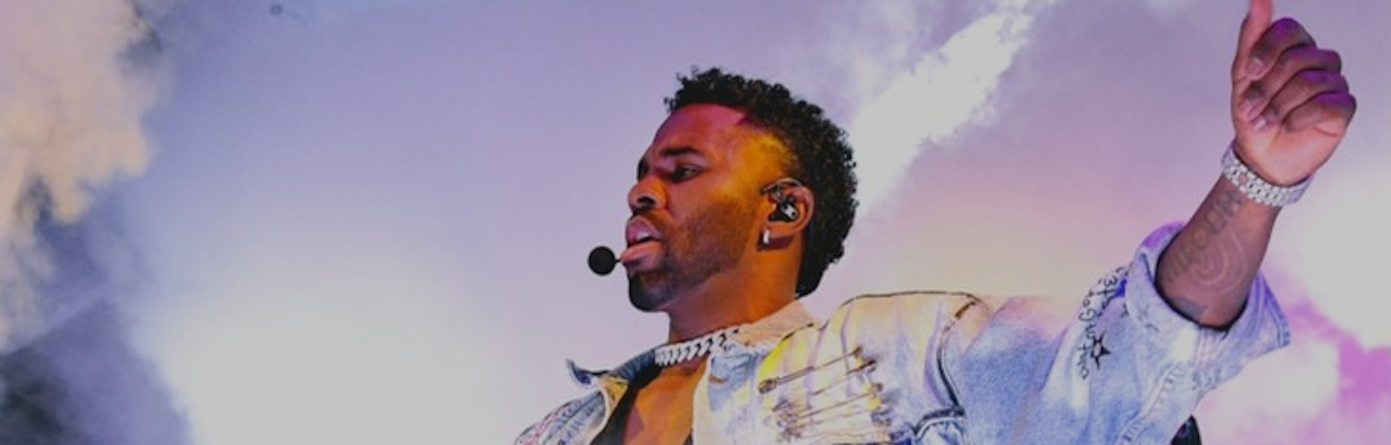 SANTA MONICA, CALIFORNIA - JULY 08: (EDITORS NOTE: This image has been retouched.) Jason Derulo show...