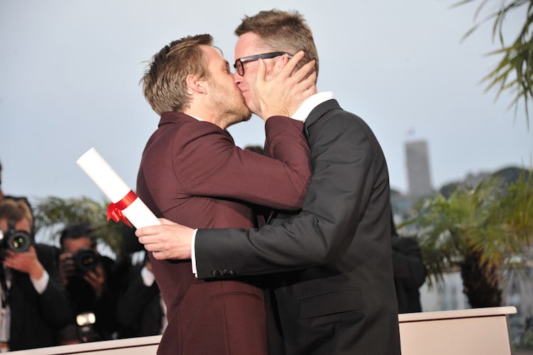 Actor Ryan Gosling and 2011 Best Director Nicolas Winding during the 64th Cannes International Film ...