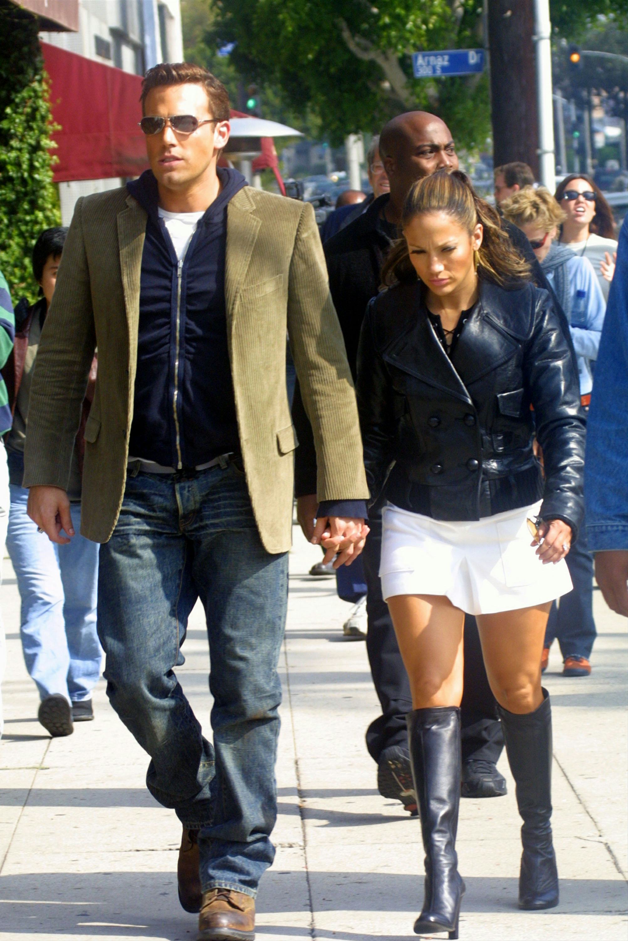 Dress as Jennifer Lopez and Ben Affleck on-set for the &ldquo;Jenny from the Block&rdquo; music video.