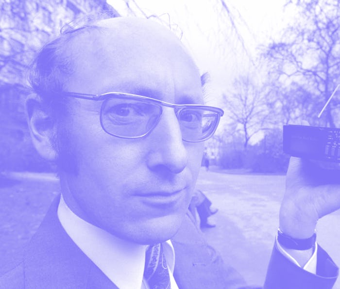 Sinclair Radionics. Managing Director of Sinclair Radionics, Mr. Clive Sinclair holding the world's ...