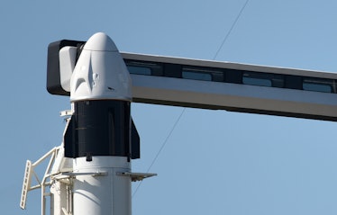 FLORIDA, UNITED STATES - SEPTEMBER 15: A Falcon 9 rocket and a Crew Dragon capsule stand ready to la...