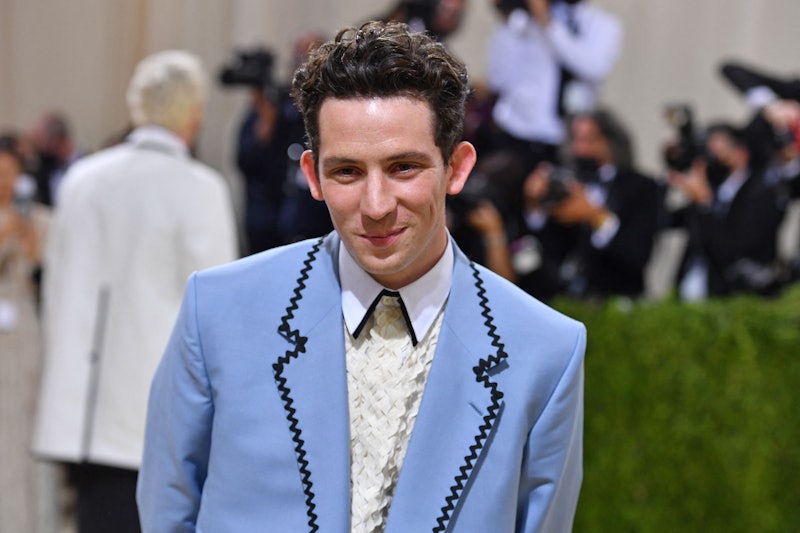 English actor Josh O'Connor arrives for the 2021 Met Gala at the Metropolitan Museum of Art on Septe...