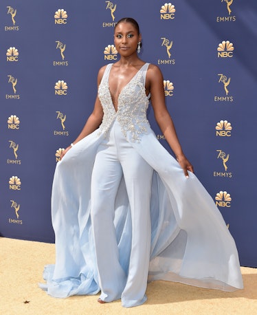 LOS ANGELES, CA - SEPTEMBER 17:  Issa Rae attends the 70th Emmy Awards at Microsoft Theater on Septe...