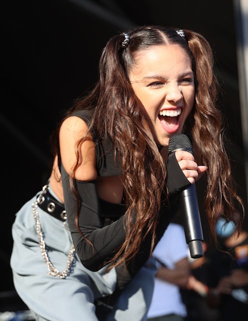 LAS VEGAS, NEVADA - SEPTEMBER 18: Olivia Rodrigo performs on the Daytime Stage at the 2021 iHeartRad...