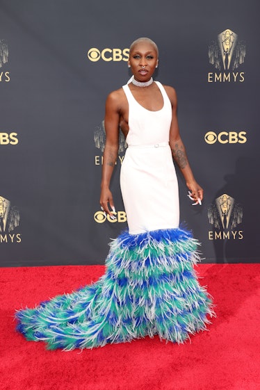 LOS ANGELES, CALIFORNIA - SEPTEMBER 19: Cynthia Erivo attends the 73rd Primetime Emmy Awards at L.A....