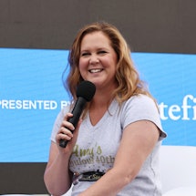 NEW YORK, NEW YORK - JUNE 12: Amy Schumer speaks onstage at Storytellers: Amy Schumer & Emily Ratajk...