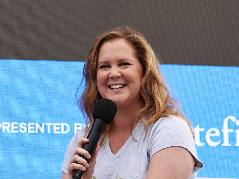 NEW YORK, NEW YORK - JUNE 12: Amy Schumer speaks onstage at Storytellers: Amy Schumer & Emily Ratajk...