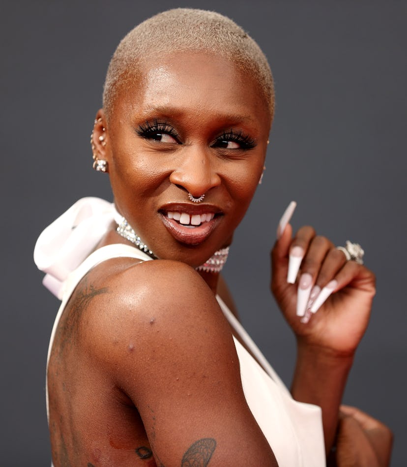 LOS ANGELES, CALIFORNIA - SEPTEMBER 19: Cynthia Erivo attends the 73rd Primetime Emmy Awards at L.A....