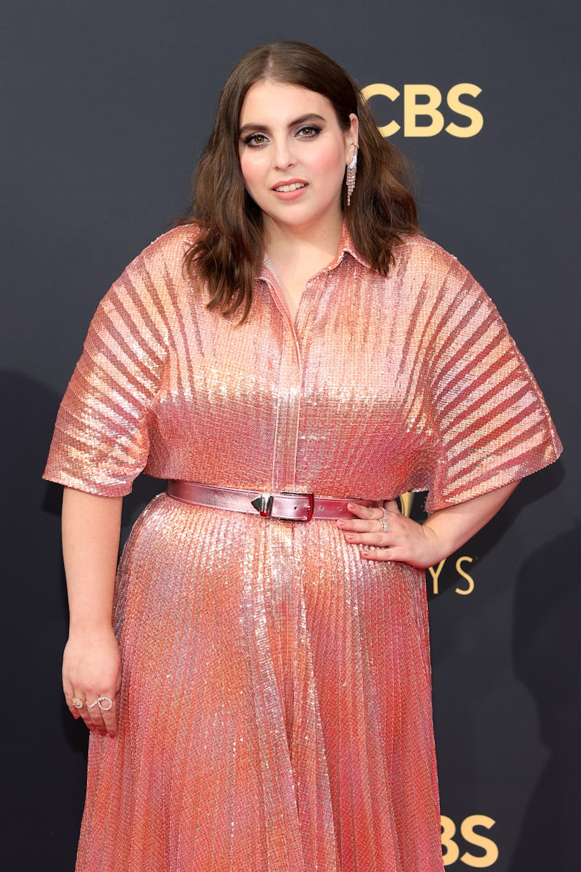 LOS ANGELES, CALIFORNIA - SEPTEMBER 19: Beanie Feldstein attends the 73rd Primetime Emmy Awards at L...