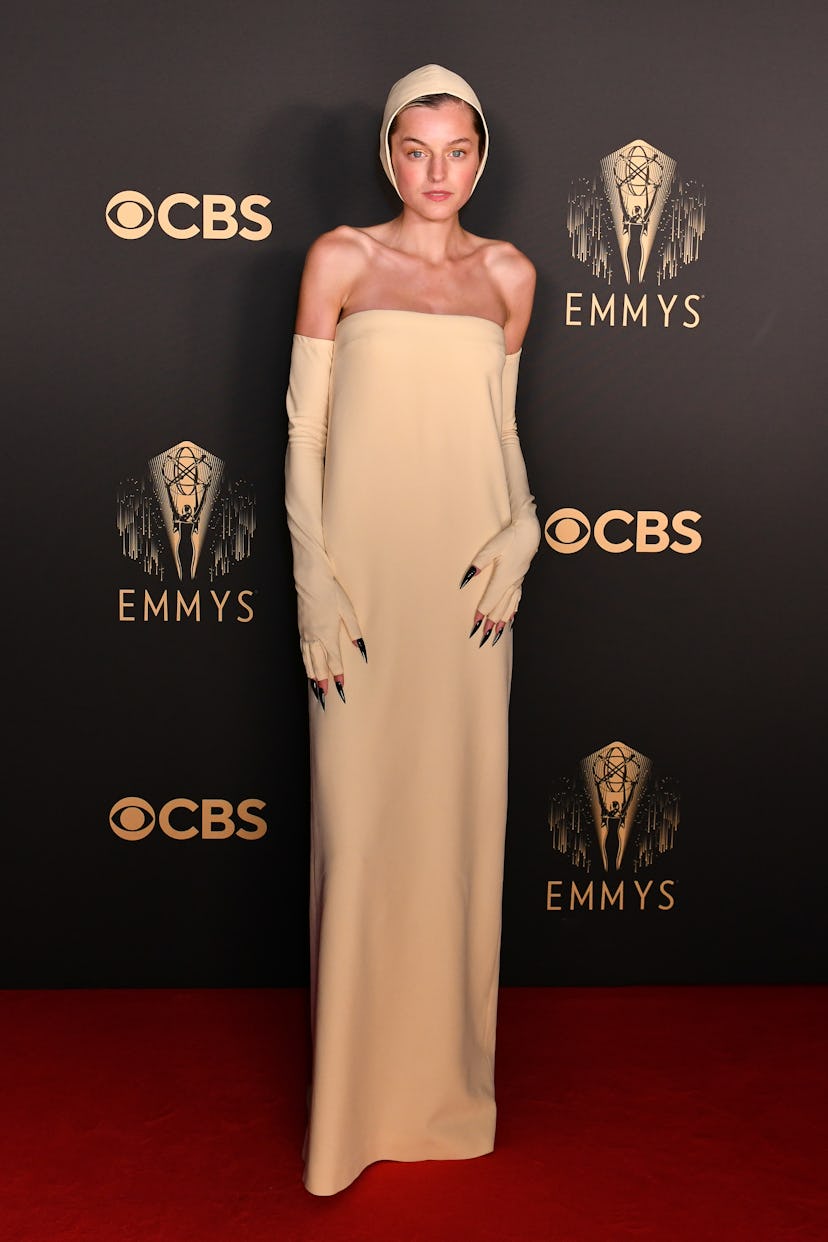 LONDON, ENGLAND - SEPTEMBER 19: Emma Corrin attends the Netflix celebration of the 73rd Emmy Awards ...