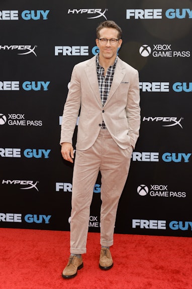 NEW YORK, NEW YORK - AUGUST 03: Ryan Reynolds attends the "Free Guy" New York Premiere at AMC Lincol...