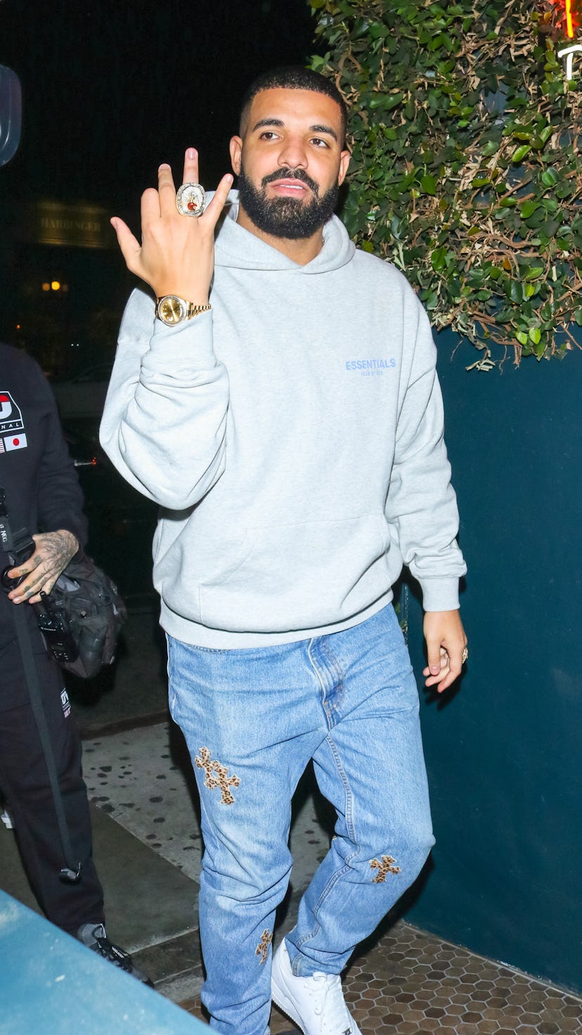 LOS ANGELES, CA - OCTOBER 23: Drake is seen on October 23, 2019 in Los Angeles, California.  (Photo ...