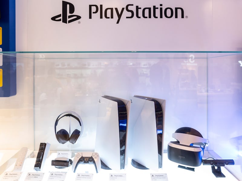 HONG KONG, CHINA - 2021/01/21: Japanese video gaming system brand created and owned by Sony Computer...