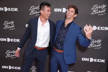 Chris Conran and Chasen Nick joke around at the world premiere of "On Deck" in San Diego, fueling ru...