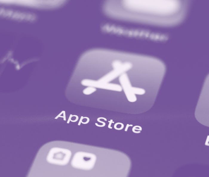 App Store icon displayed on a phone screen is seen in this illustration photo taken in Krakow, Polan...