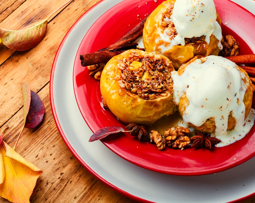 Apple recipes like baked apple cobbler are delightful in the fall season.