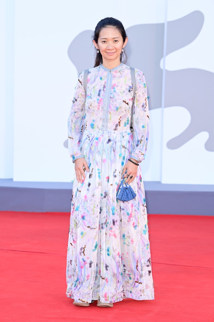 VENICE, ITALY - SEPTEMBER 01: Venezia78 Jury member Chloé Zhao attends the red carpet of the movie "...