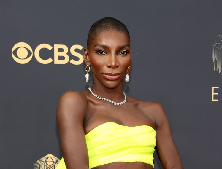 LOS ANGELES, CALIFORNIA - SEPTEMBER 19: Michaela Coel attends the 73rd Primetime Emmy Awards at L.A....