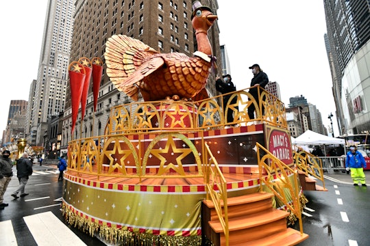 NEW YORK, NEW YORK - NOVEMBER 26: A view of the Tom the Turkey float at the 94th Annual Macy's Thank...