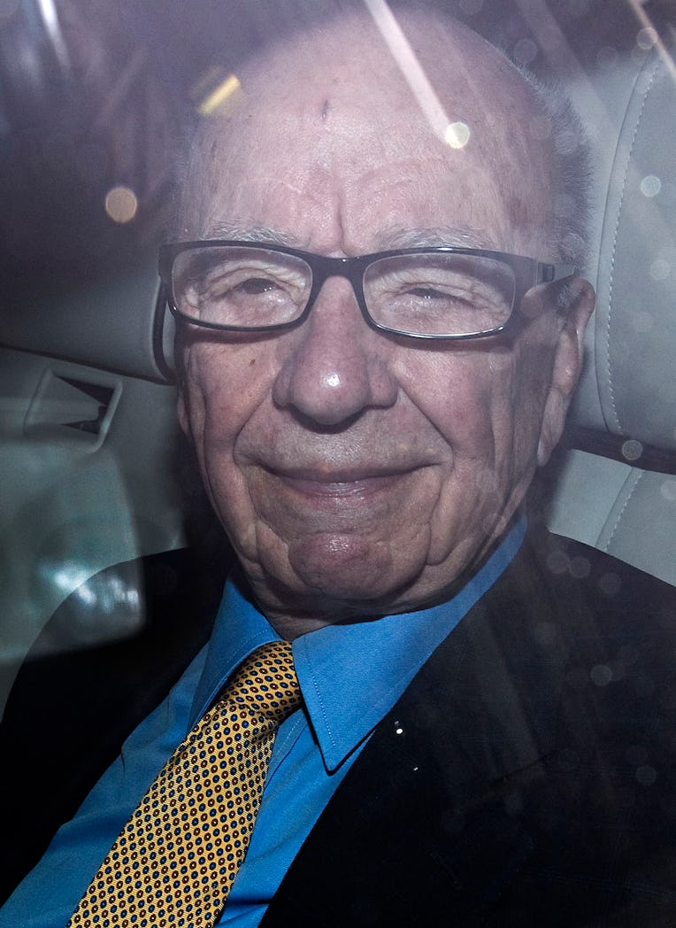 News Corporation Chief Rupert Murdoch leaves his London home, on July 20, 2011. Australian Prime Min...
