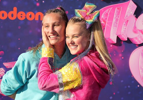 Kylie Prew and JoJo Siwa at the Rose Bowl in Pasadena, California, on Sept. 3, 2021.