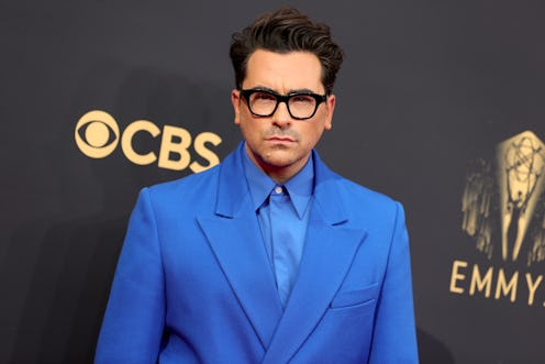 Dan Levy's Emmys 2021 look was a '90s color dream that looked super comfortable.