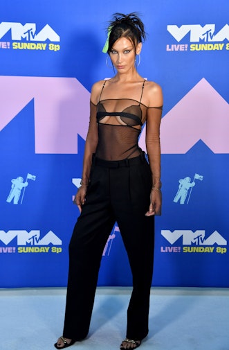 NEW YORK, NEW YORK - AUGUST 30: Bella Hadid attends the 2020 MTV Video Music Awards, broadcast on Su...