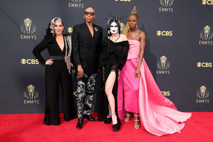 Michelle Visage, RuPaul, Gottmilk and Symone at the Emmys Red Carpet 2021