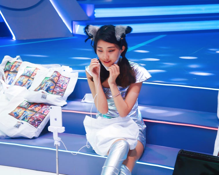 SHANGHAI, CHINA - AUGUST 2, 2021 - Celebrity anchors from the livestreaming platforms of We media su...