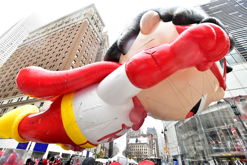 A view of the Red Titan balloon at the 94th Annual Macy's Thanksgiving Day Parade® on November 26, 2...