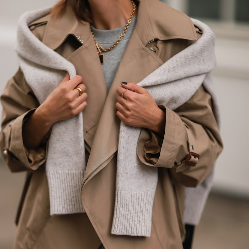 HAMBURG, GERMANY - AUGUST 30: Elise Soho wearing Hey Soho grey midi dress and Stella McCartney beige...