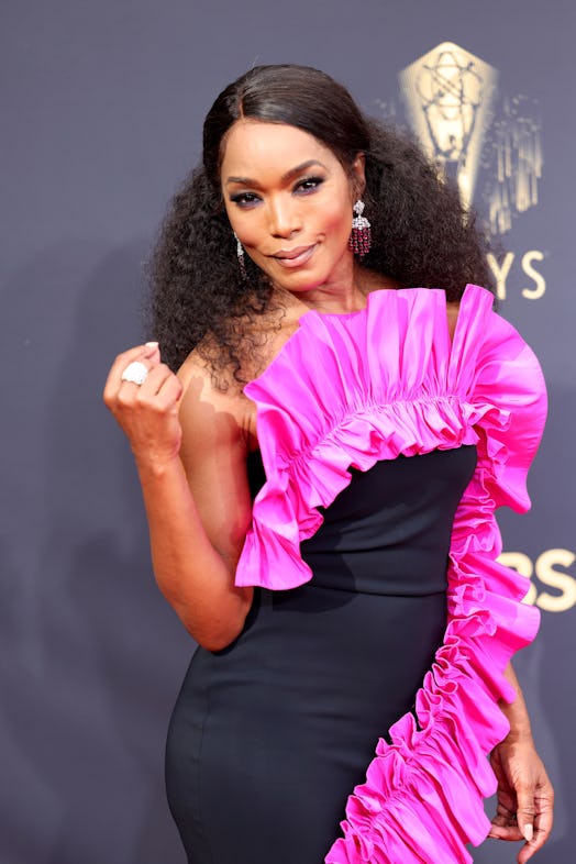 Angela Bassett arrives on the red carpet for the 73rd Annual Emmy Awards taking place at LA Live on ...
