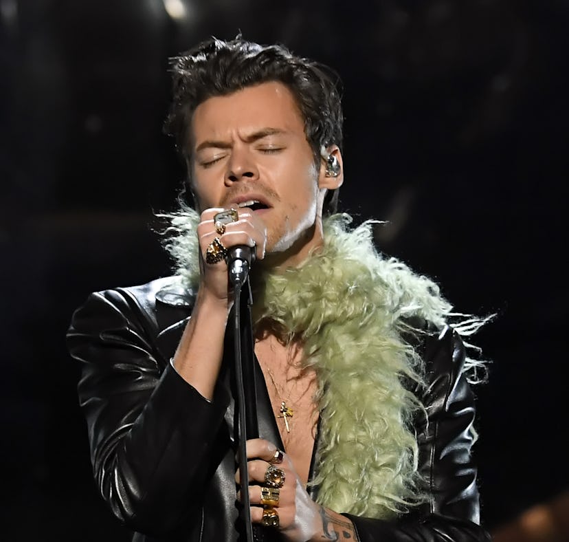 LOS ANGELES, CALIFORNIA: In this image released on March 14, Harry Styles performs onstage during th...