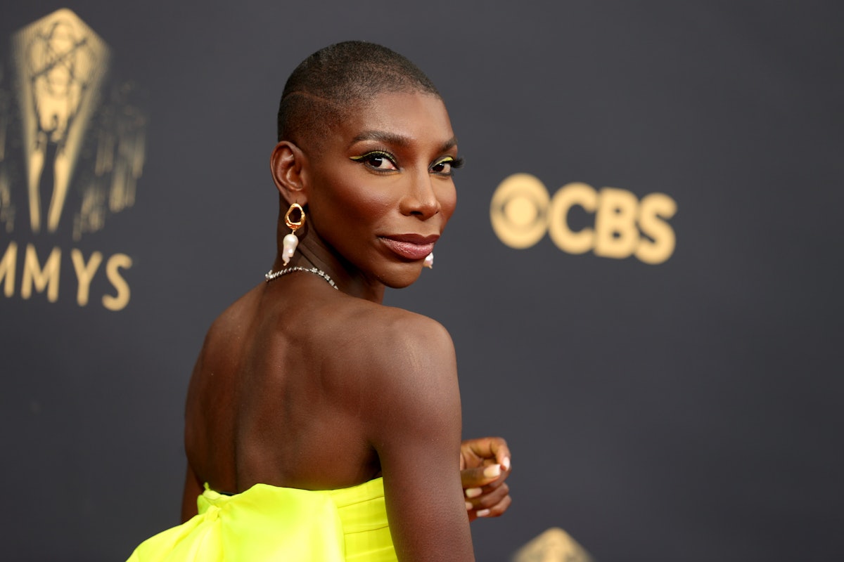 On the 2021 Emmy Awards red carpet, stars embraced the highlighter color trend of the early-aughts, ...
